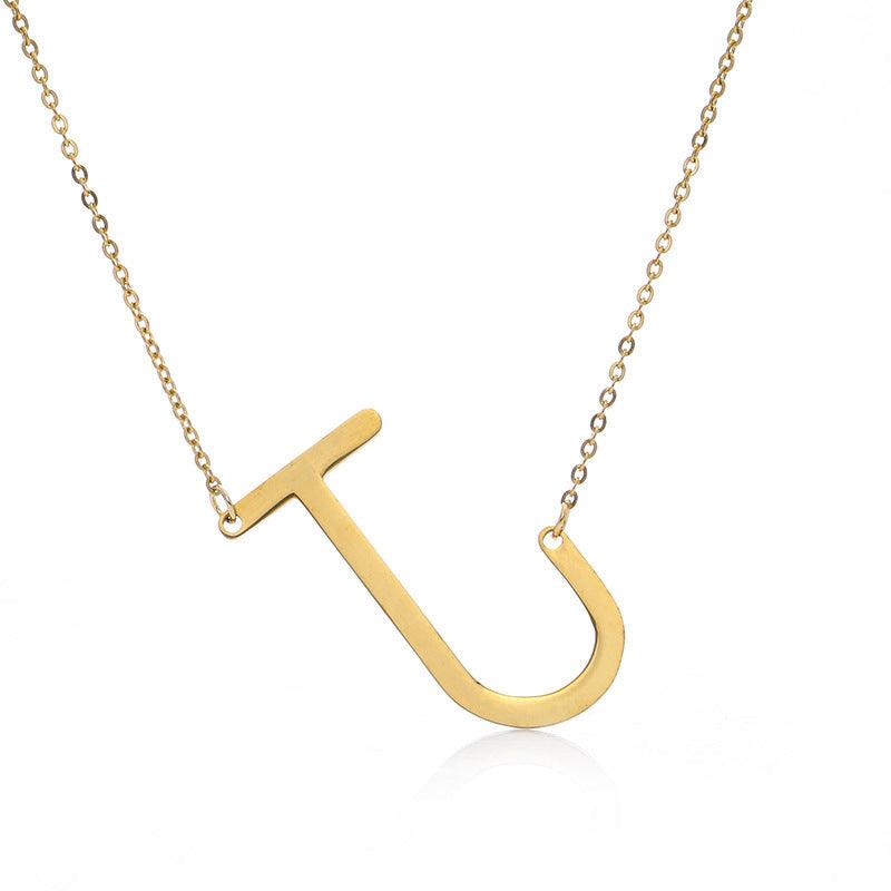Initial Letter Pendant & Necklace | Gold Plated Gold J
