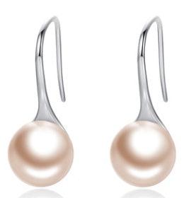 Korean All-match Female Pearl Earrings Yellow