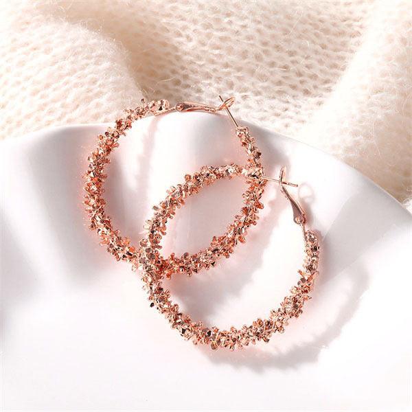Golden Round Earrings