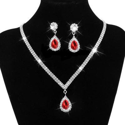 Sophisticated Bridal Jewelry Set | Wedding Collection Red
