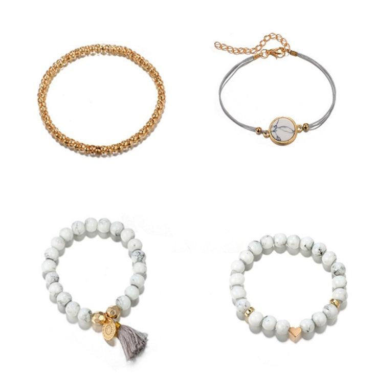 Geometric Hollow Fringed Pine Stone Bracelet | Daily Wear