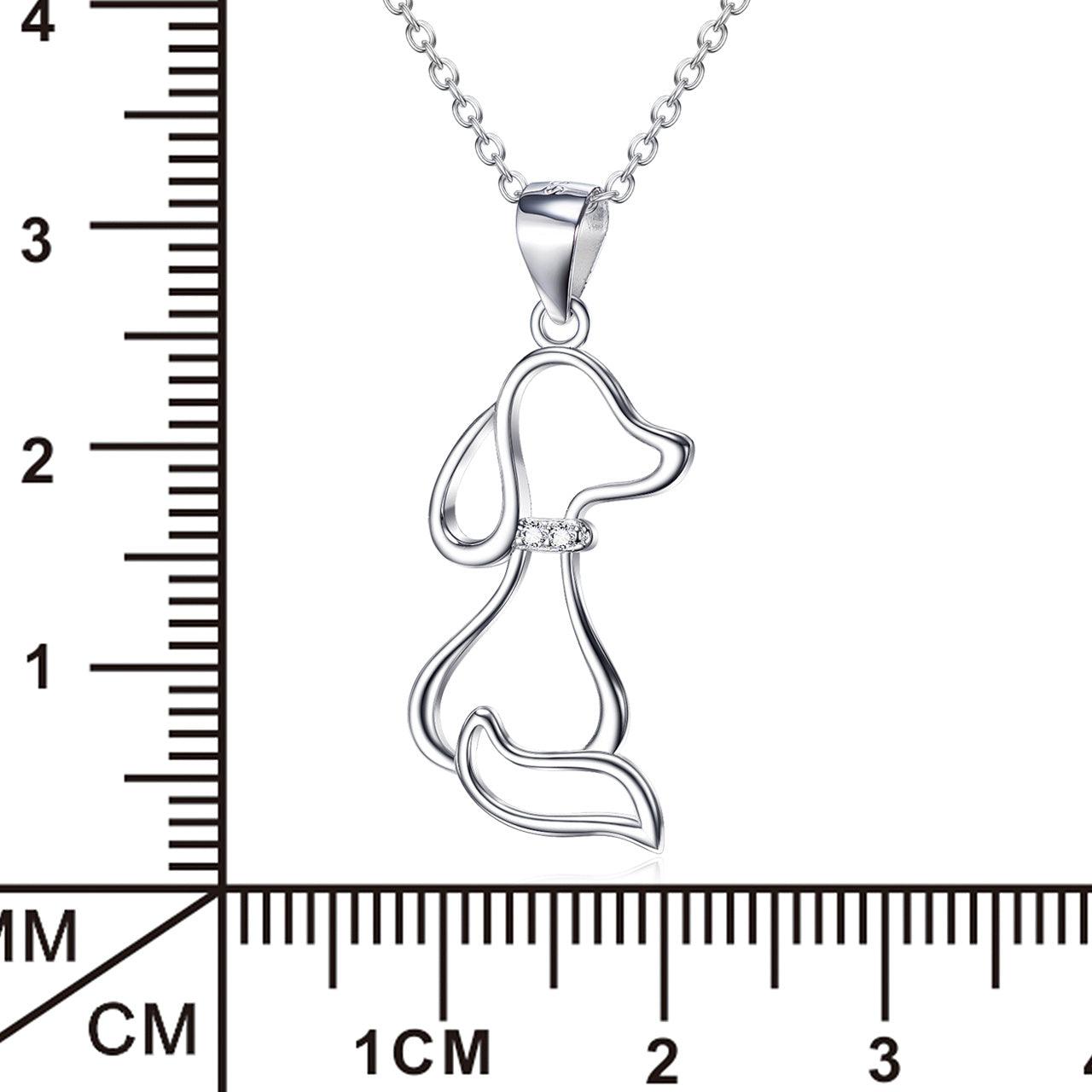 Dog Necklace In 925 Sterling Silver - Pet Lover Jewelry