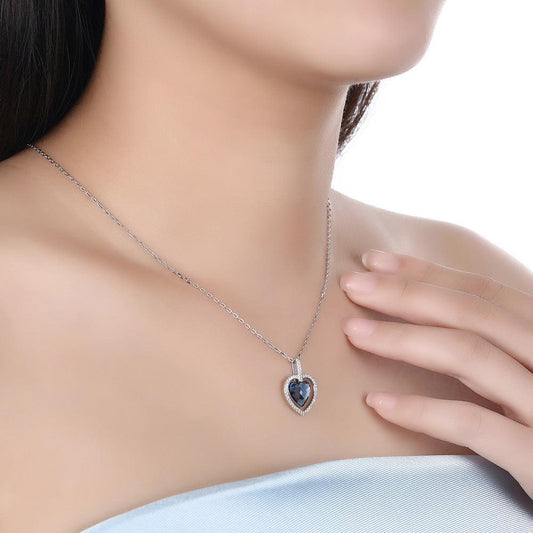 S925 Sterling Silver Crystal Necklace