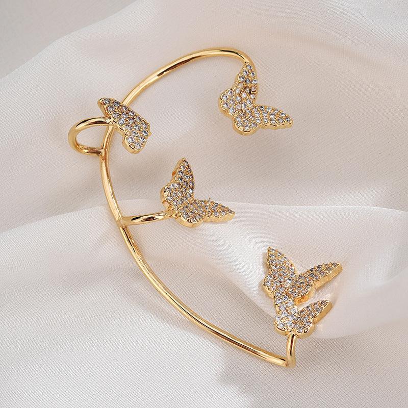 Sparkling Butterfly Ear Clips | Daily Wear