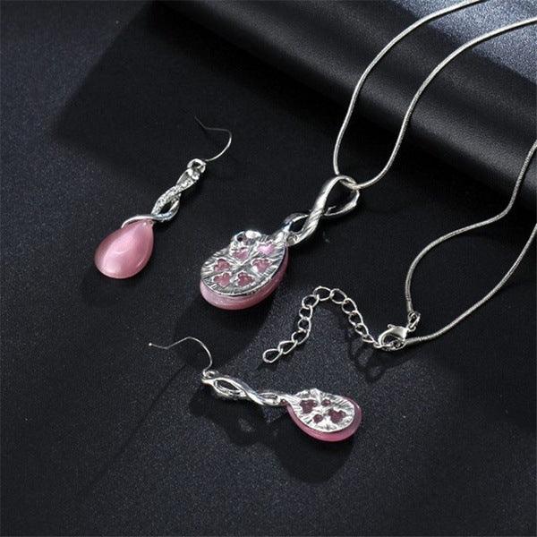 Zirconia Water Drop Jewelry Set | Daily Wear