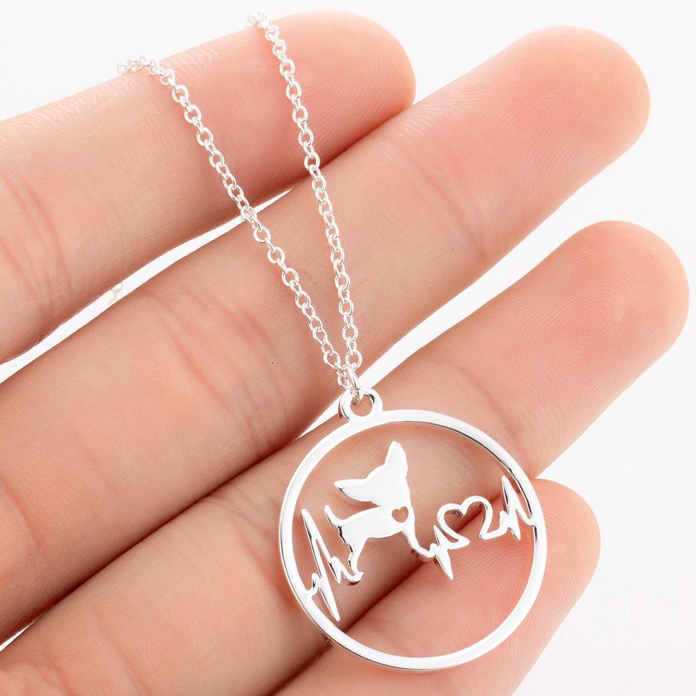 Pet Dog Paw Print Pendant Necklace | Pet Collection Chihuahua