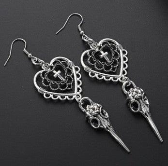 Dark Gothic Halloween Earrings | Daily Wear Silver