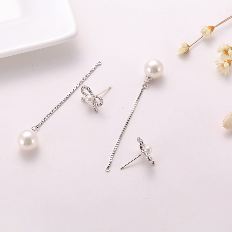 Sterling Silver Needle Bow Two Ways Earrings | Daily Wear