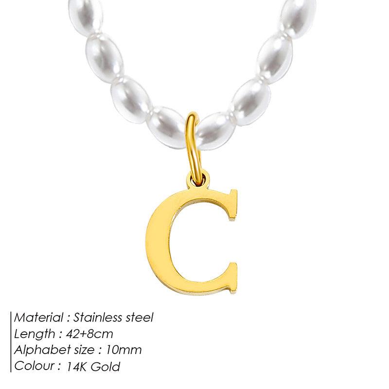 Elegant Alphabet Necklace | Daily Wear 2025 C 14k Gold