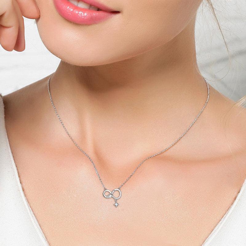 Infinite Diamante Pendant Necklace | Daily Wear