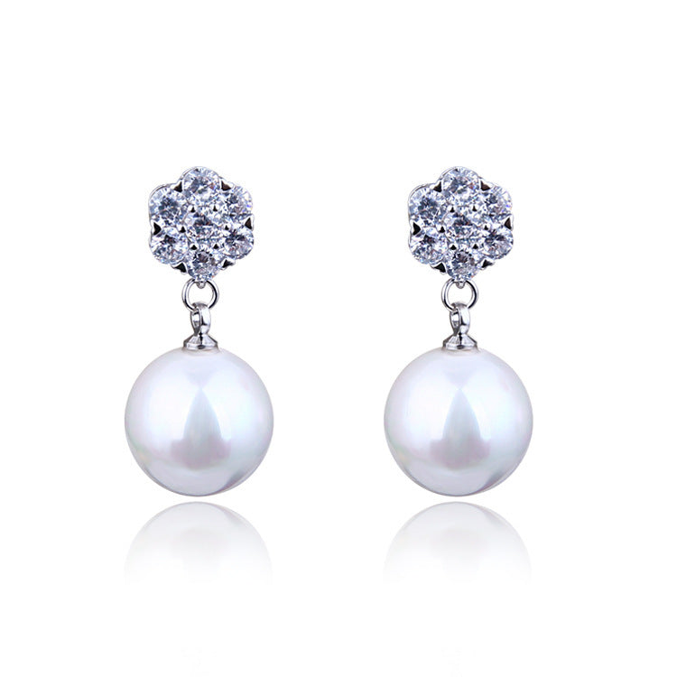 Round Pearl Long Earrings - Daily Wear