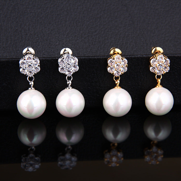Round Pearl Long Earrings - Daily Wear