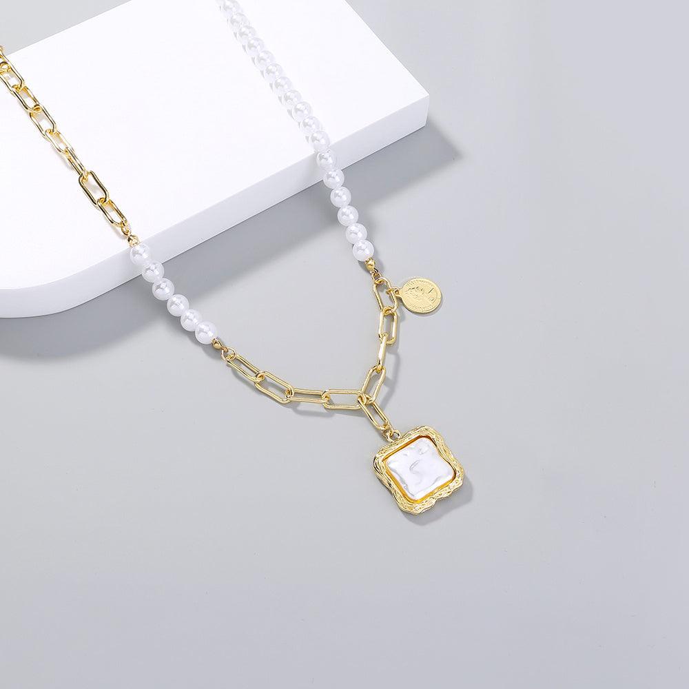 Faux Baroque Pearl Necklace | Elegant Jewelry