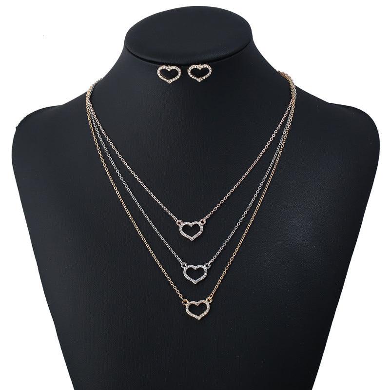 Love Diamond Pendant Necklace Set default