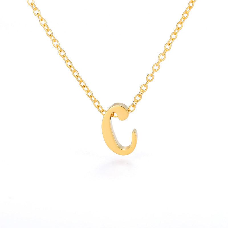 Small Hollow Letter Necklace | 2025 C