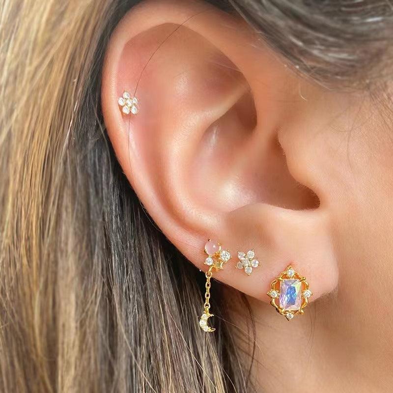 Romantic Moon, Star, And Flower Earrings | Beach Wear