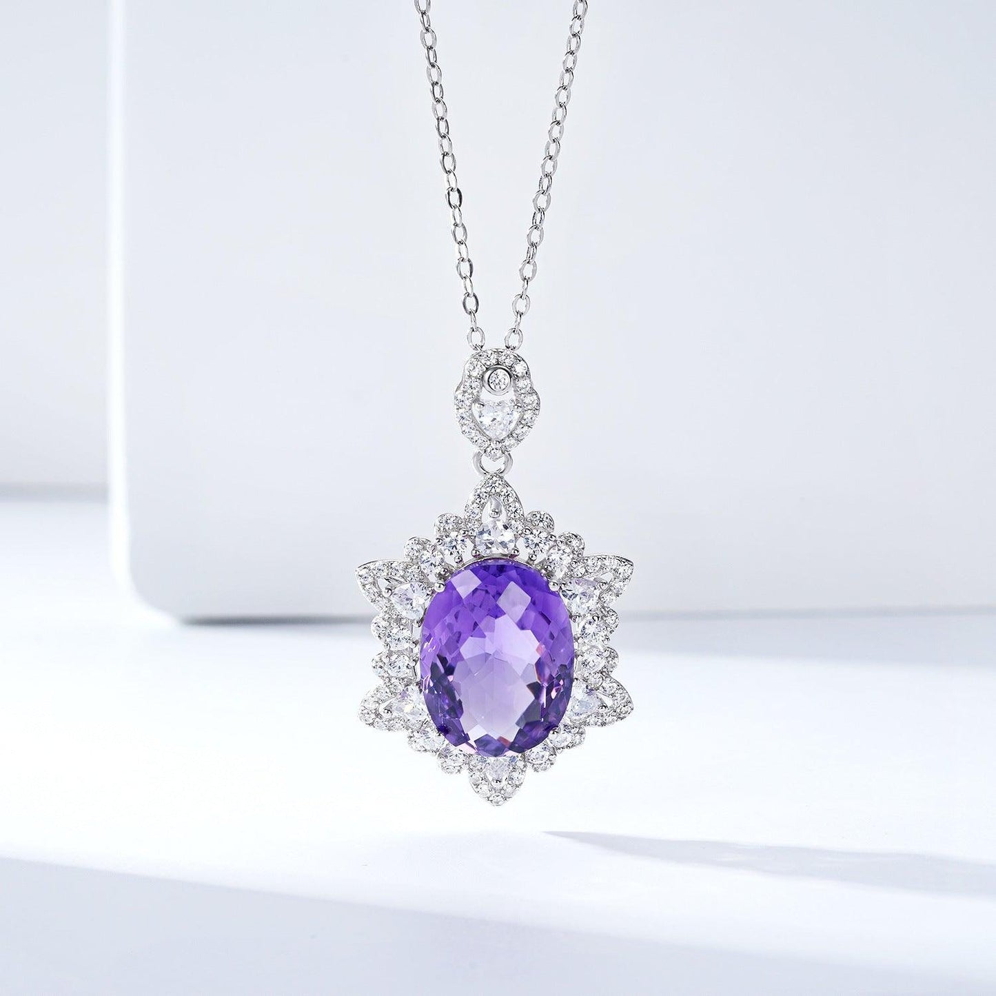 Amethyst Necklace for Women in 925 Sterling Silver