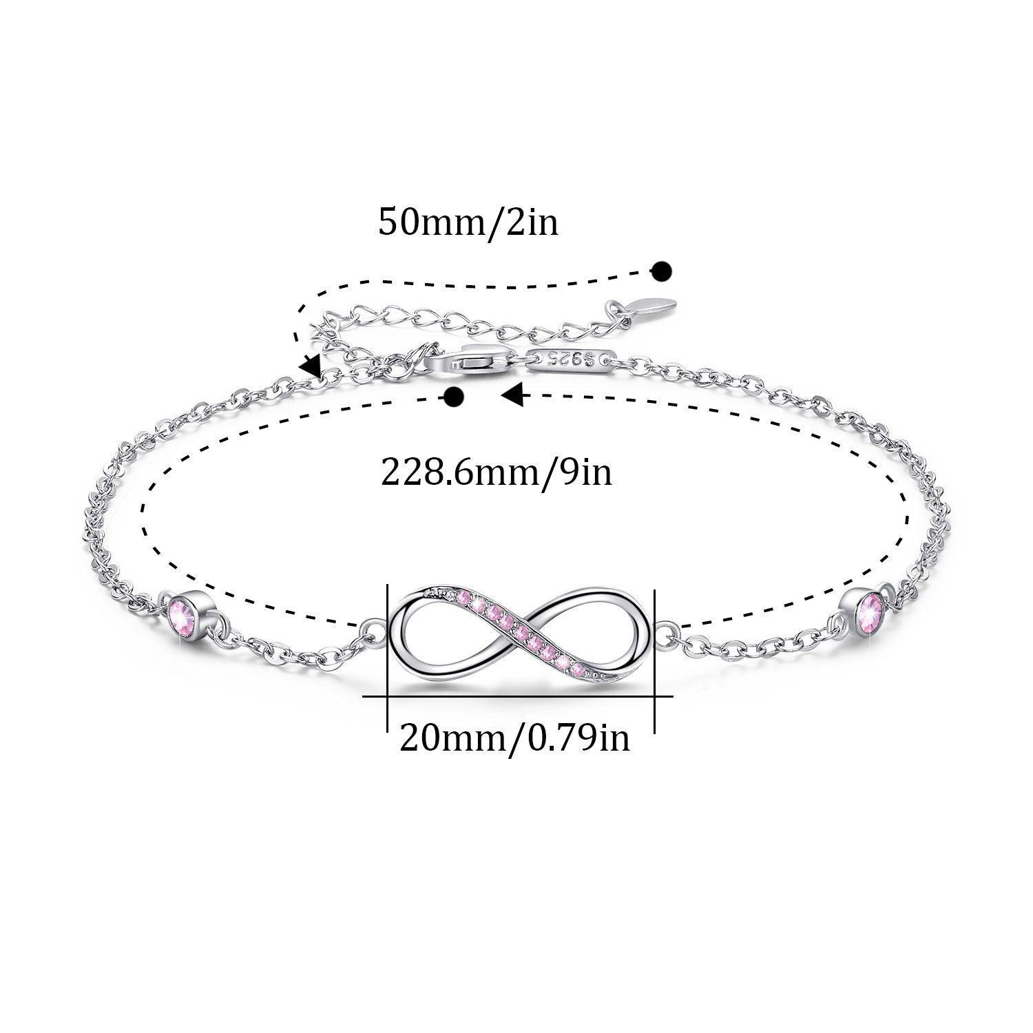 BoldlyBeautiful - Sterling Silver Endless Love Anklet | 2025 - BoldlyBeautiful