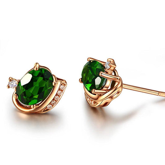 Niche Design French Ear Cuff Tassel Earrings Green