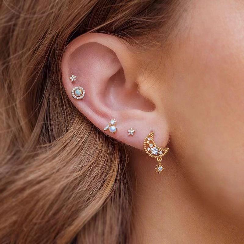 Romantic Moon, Star, And Flower Earrings | Beach Wear