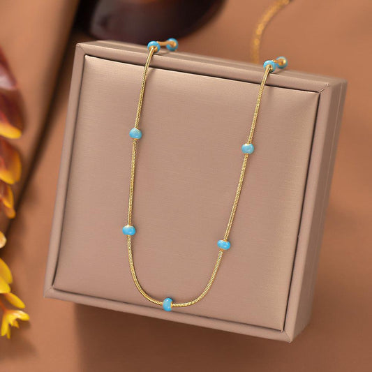 Necklace For Women With Green Pearl Gold | Daily Wear Green Pearl Gold