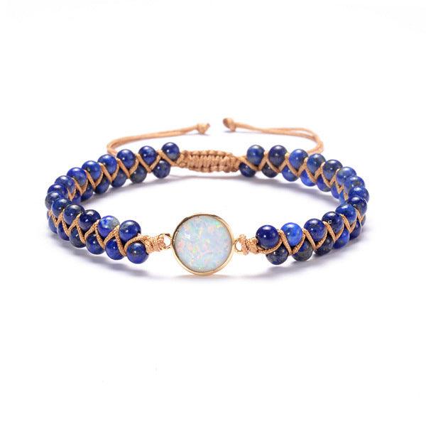 Opal Stone Wrap Bracelets | Yoga Collection Blue