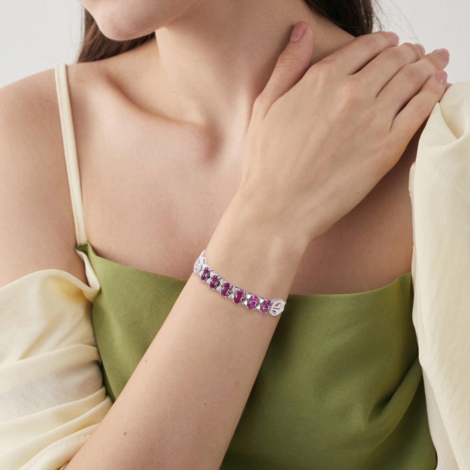 Elegant Purple Garnet Bracelet | Daily Wear