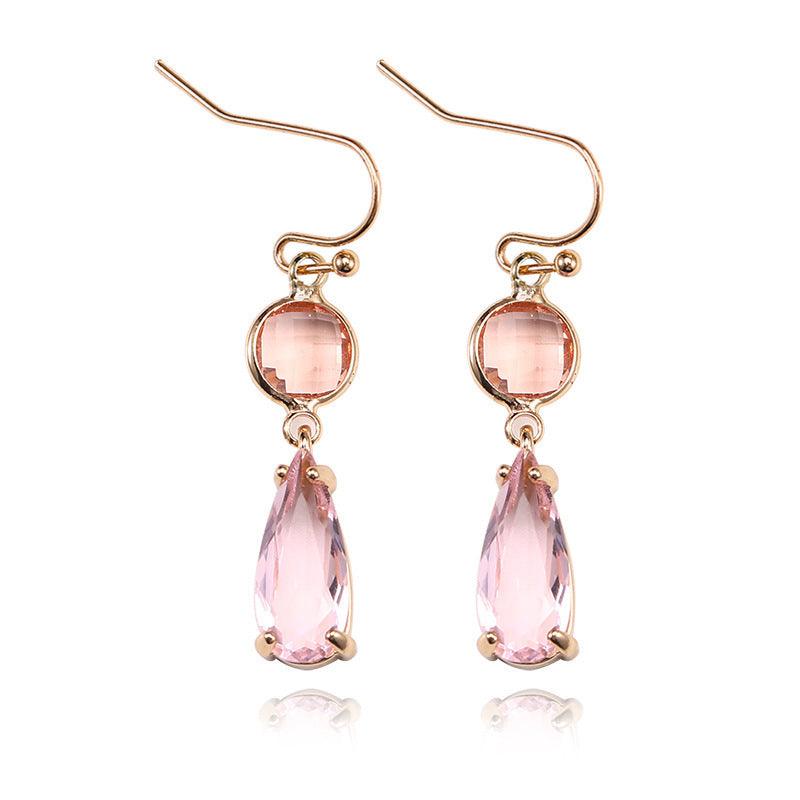 Copper Geometric Multicolor Glass Earrings 1