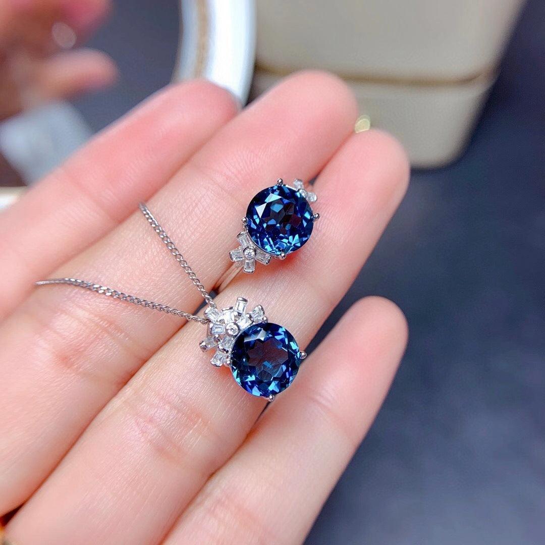 Elegant Blue Stones Jewelry Set | Daily Wear