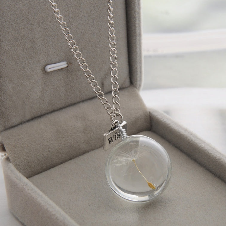 Dandelion Pendant Necklace | Fashion Jewelry