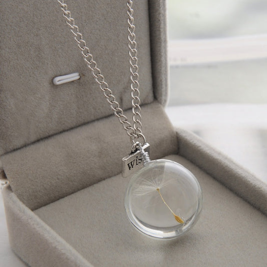 Dandelion Pendant Necklace | Fashion Jewelry