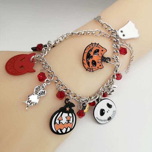 Pumpkin Skull with Halloween Bracelet | Halloween Collection