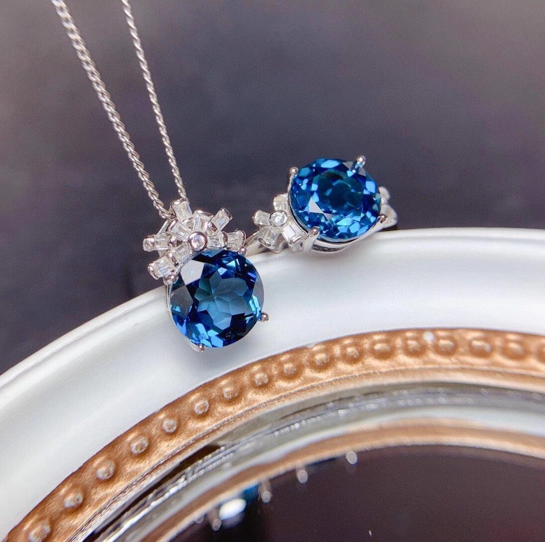 Elegant Blue Stones Jewelry Set | Daily Wear