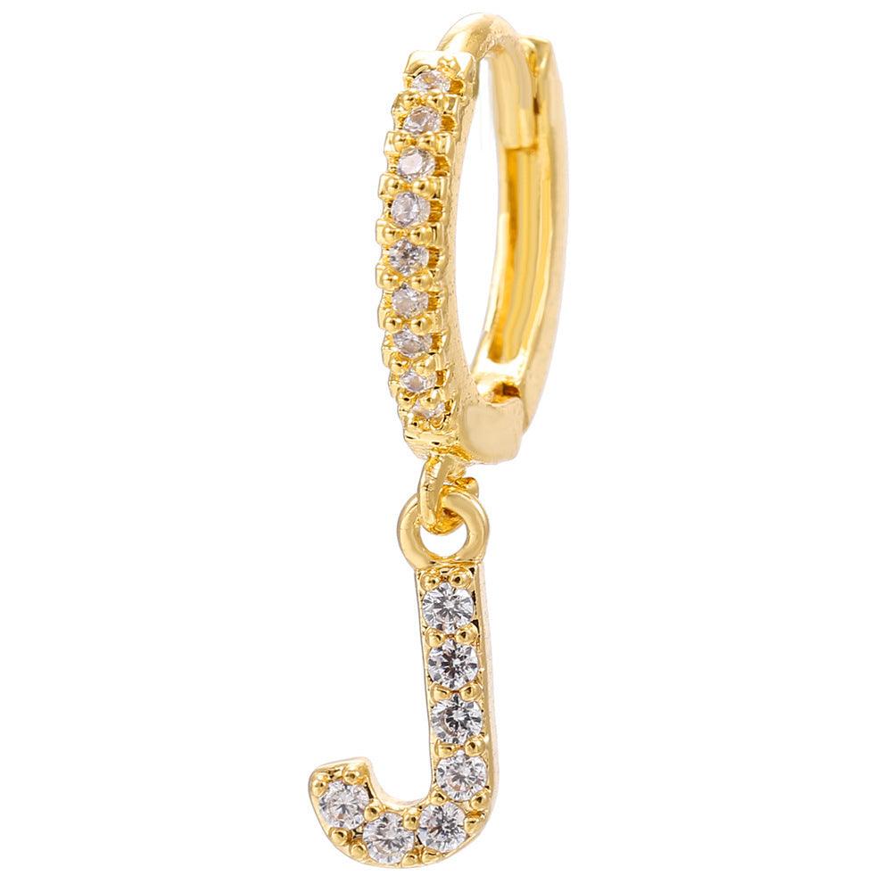 26 Letter Earrings | Daily Wear Golden J