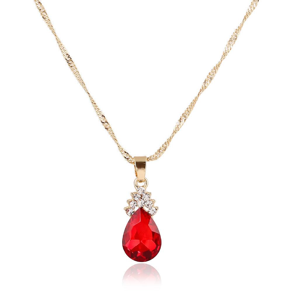 Diamond Crystal Necklace Earrings Set | Daily Wear
