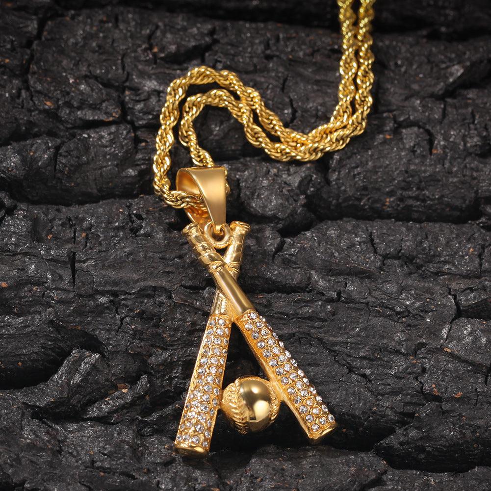 Baseball Bat Pendant Necklace for Sports Lovers