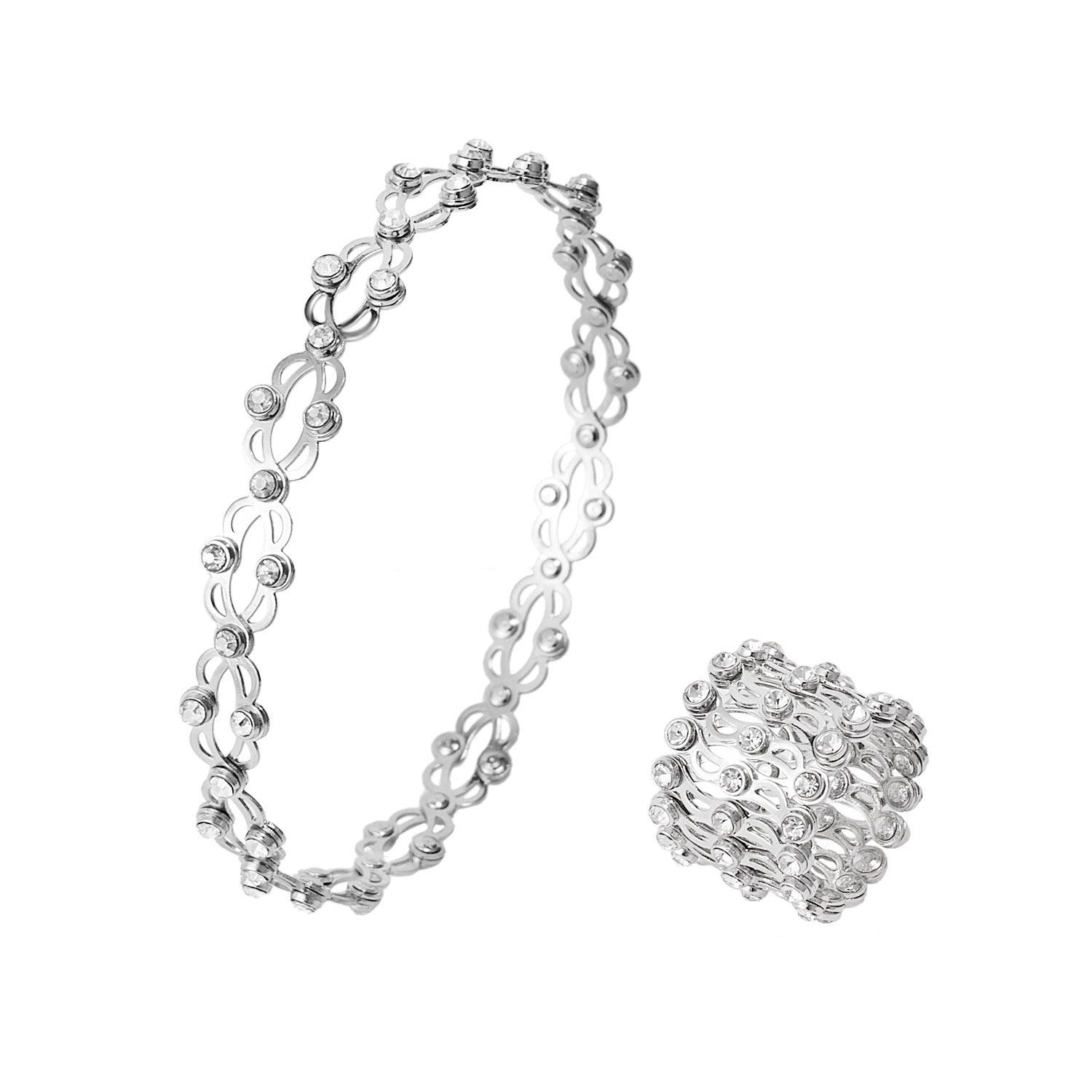 2 In 1 Folding Retractable Rhinestone Set