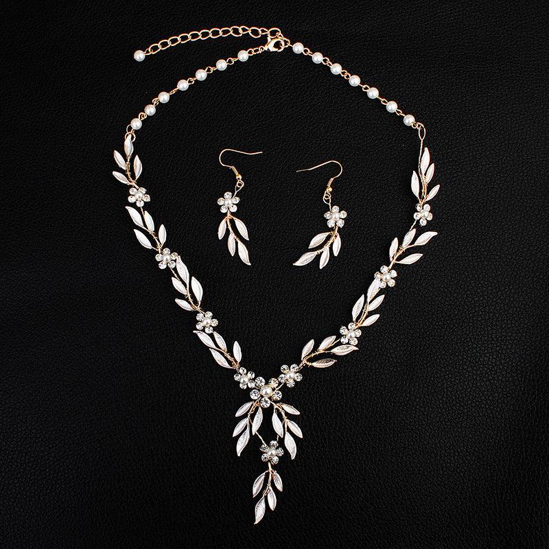 Bridal Jewelry Set with Earrings and Necklace