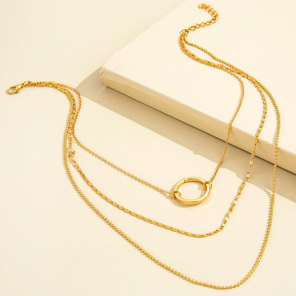 Golden Circle Necklace | Daily Wear Gold
