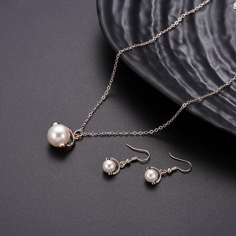 Two-piece Pearl Jewelry Set | Daily Wear