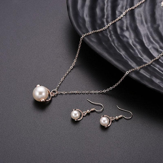 Two-piece Pearl Jewelry Set | Daily Wear