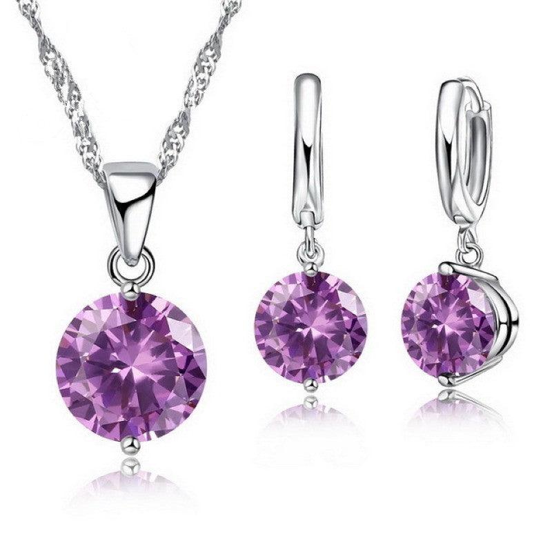 Austrian Crystal Necklace & Earrings Set - Daily Wear