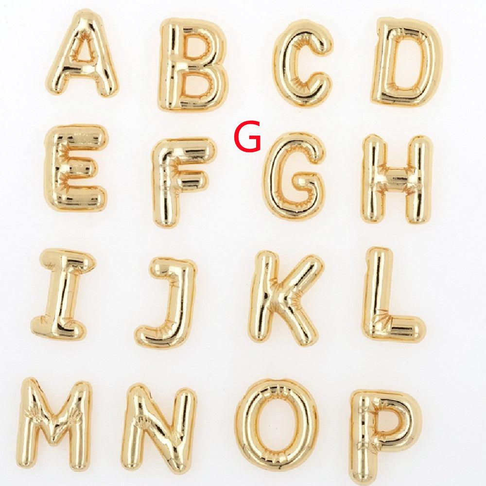 Glossy Letters Pendant Necklace | Fashion Wear G Gold