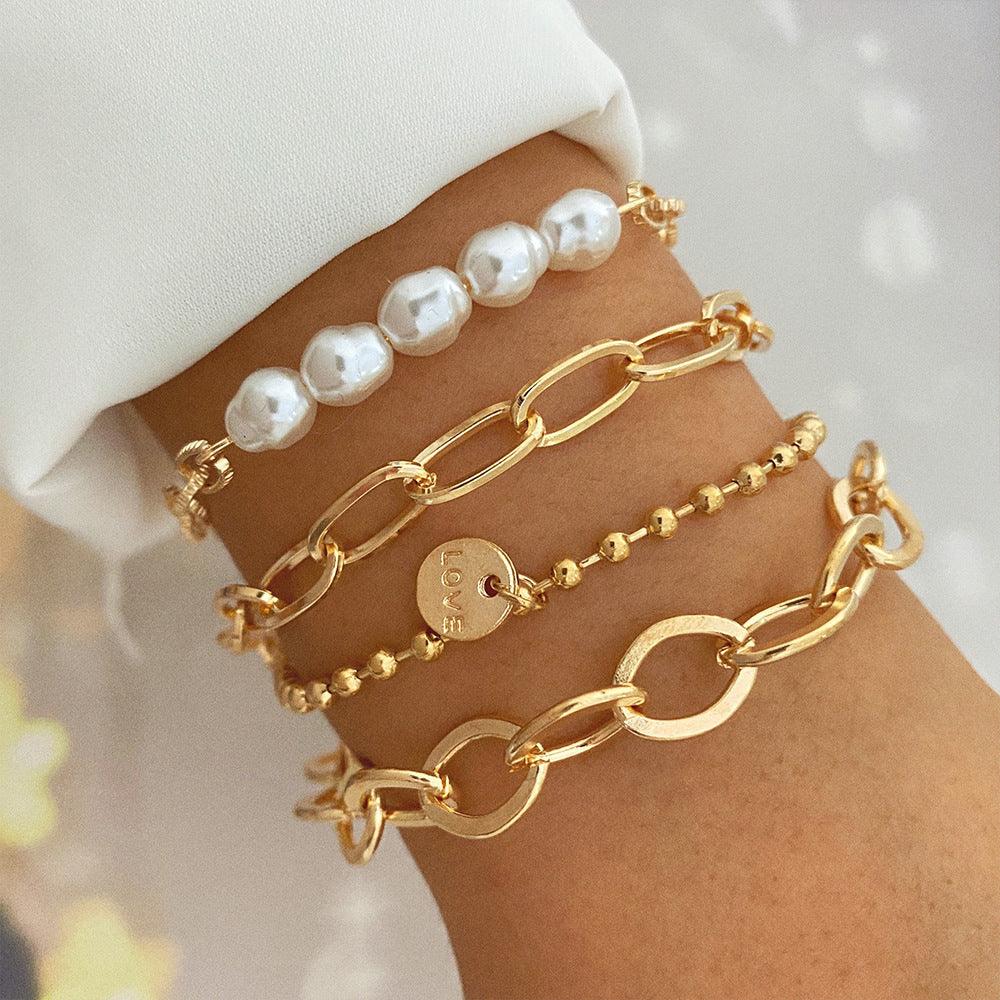 Creative Heart Pearl Multi-layer Bracelet | Fashion Wear D