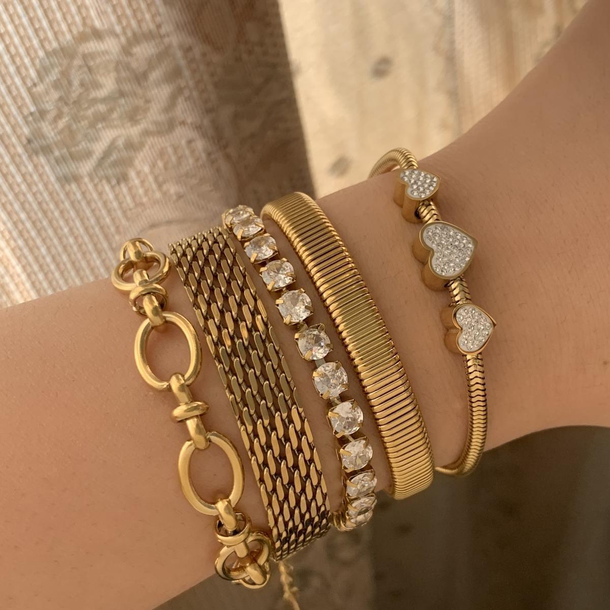 Retro Crystal Heart Shaped Bracelet | Daily Wear