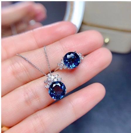 Elegant Blue Stones Jewelry Set | Daily Wear