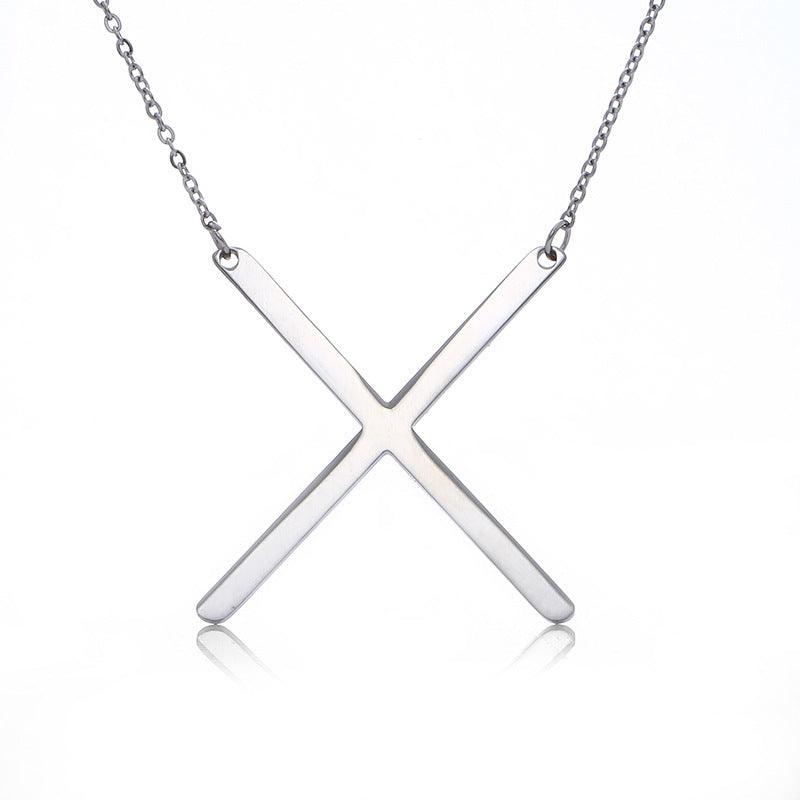 Initial Letter Pendant & Necklace | Gold Plated Silver X