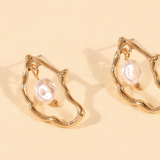Irregular Pearl Earrings | Party Wear