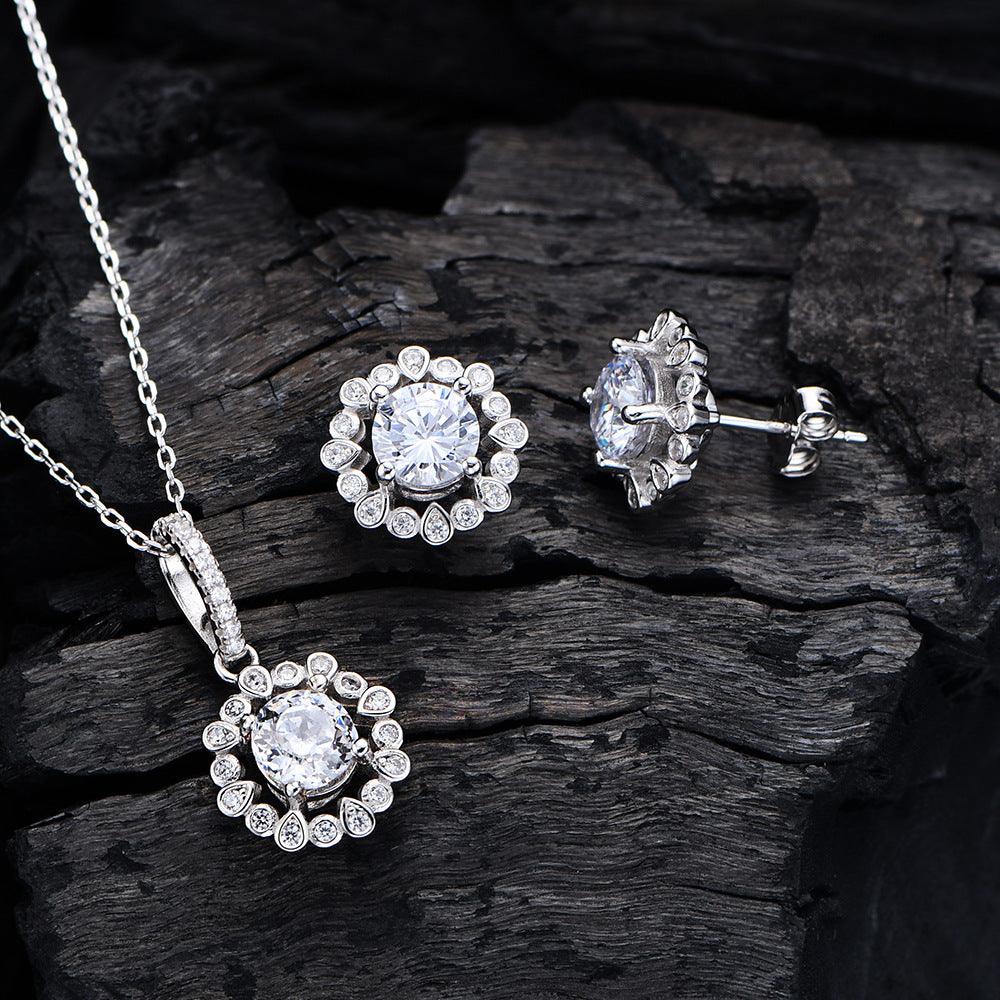 Elegant Demi fine Diamond Set | Daily Wear White Set