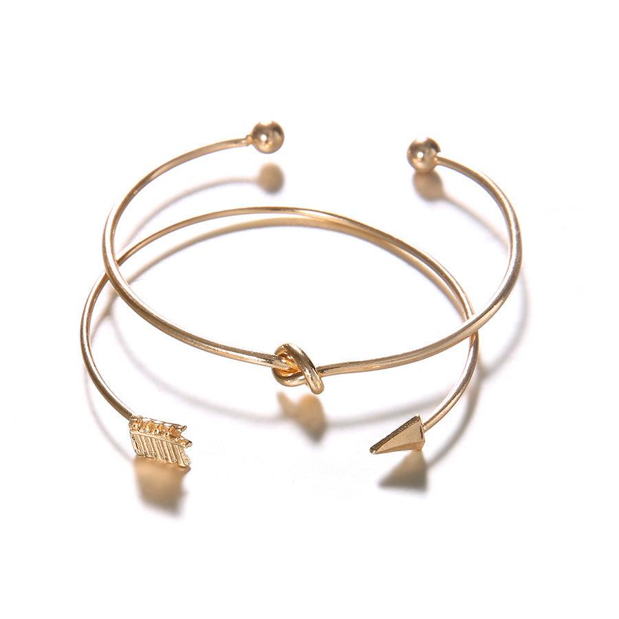 Vintage Cuff Arrow Knotted Bracelet | Fashion Jewelry Golden